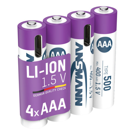 Аккумулятор Ansmann литиевый AAA 1,5 V / 500 mAh 4шт.