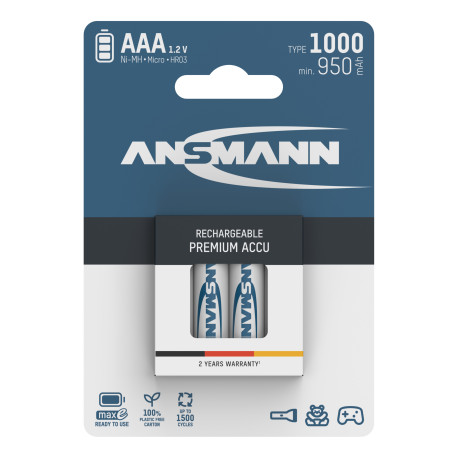 Акумулятор Ansmann AAA 4 X 1000 mAh NiMH 1.2V maxE PREMIUM